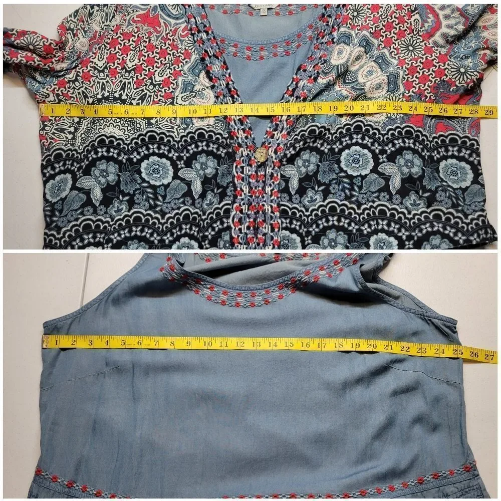John Mark Sleeveless Tiered Dress & Printed Kimono Bolero Set Plus Size NEW